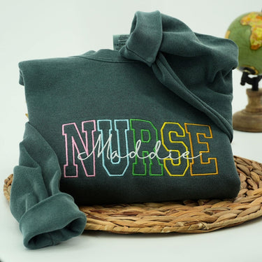 Embroidered Nurse Sweatshirt - Registered Nurse Comfort Colors® Sweatshirts - Nursing Graduation Gift - Nursing Student Gift